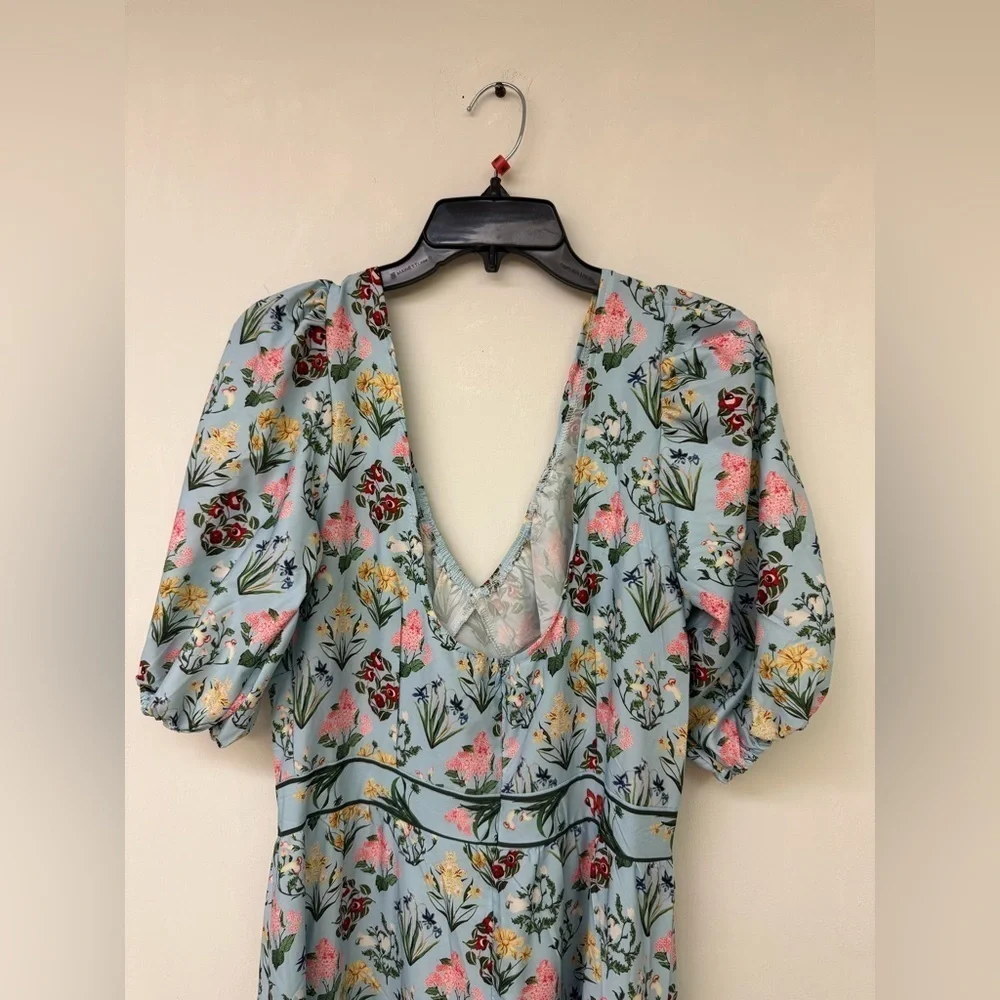 Sunday Up Floral Blue Maxi Dress Size L - Picture 6 of 8